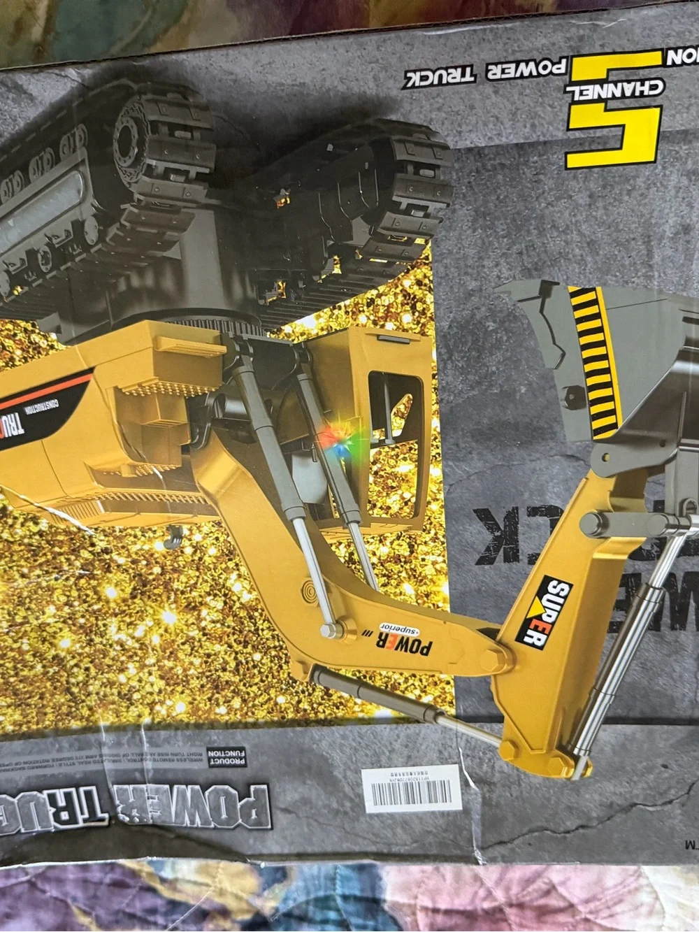 Yellow Remote Control Excavator Toy by Xuyuhe Toys - Power Truck